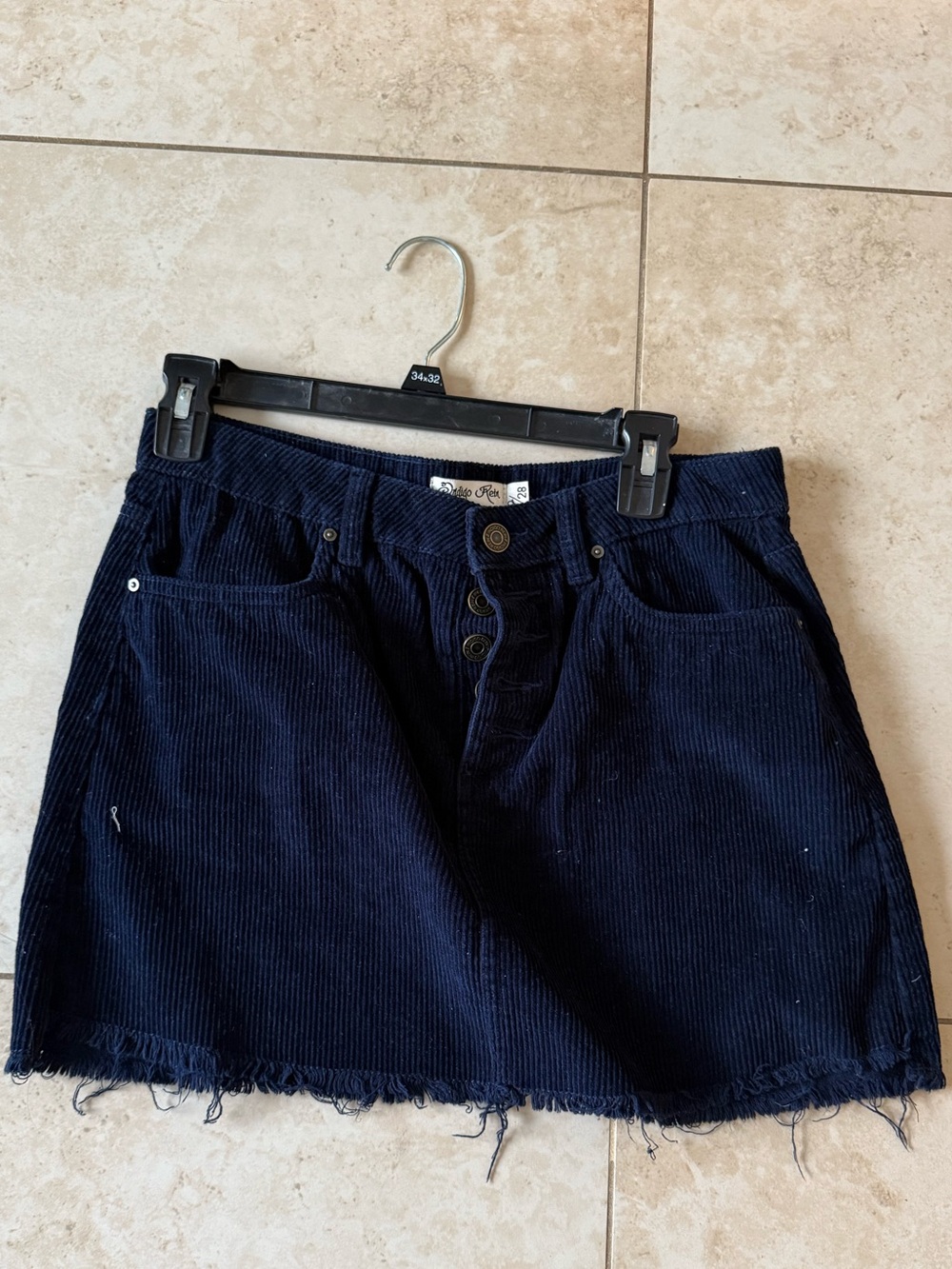 Courdoroy dark blue skirt